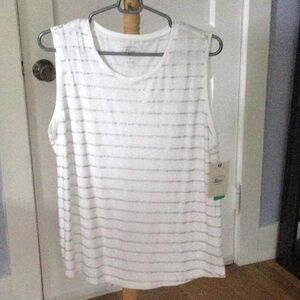 Bass white and silver tank top